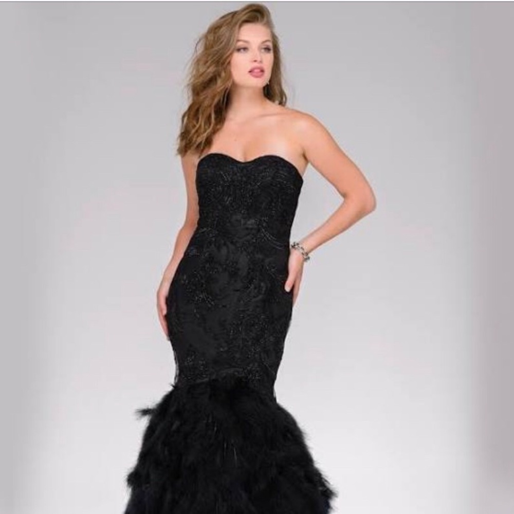 Jovani strapless mermaid gown